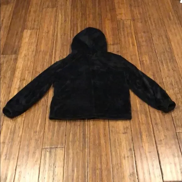 Hooded Fleece Jacket Black - Picture 5 of 5